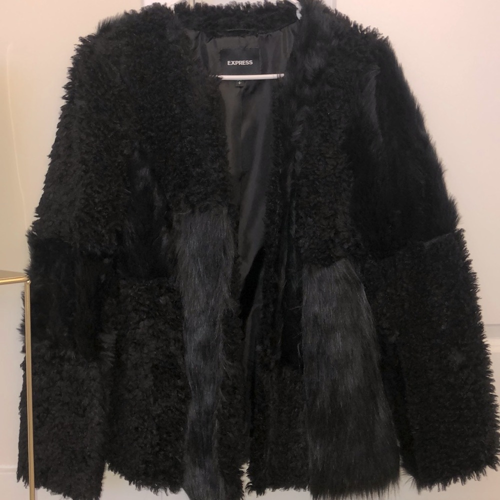 Faux fur coat